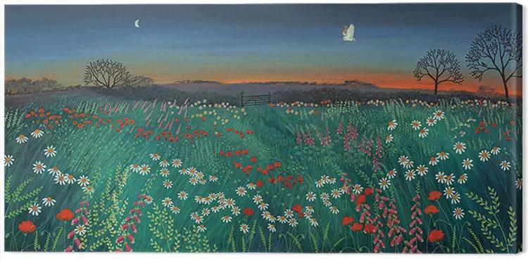 Print op canvas Jo Grundy - Twilight Meadow, (60 x 30 cm)