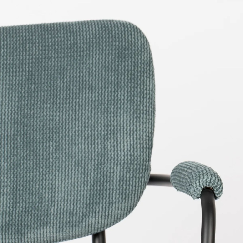 Zuiver Benson Design Stoel Met Armleuningen Grijsblauw