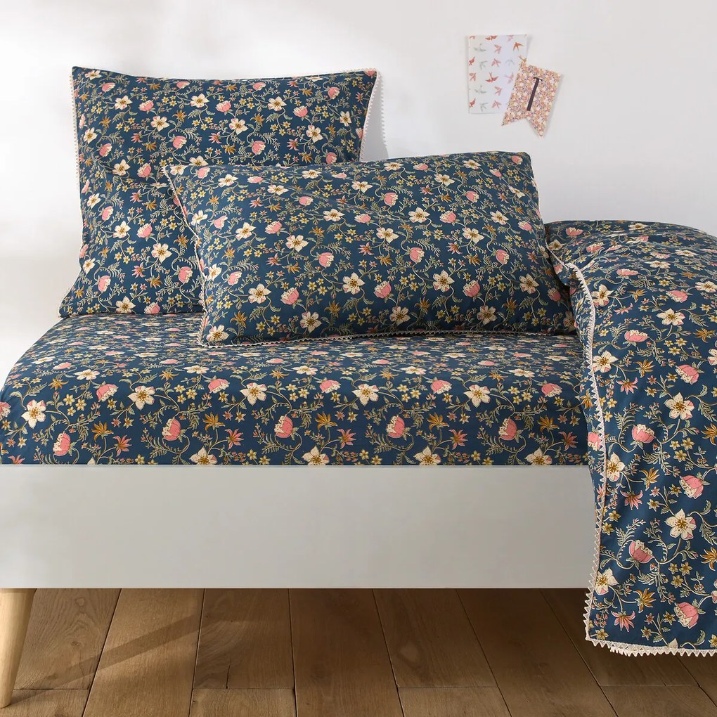 Hoeslaken 30% gerecycled katoen. 25 cm, Jasmijn