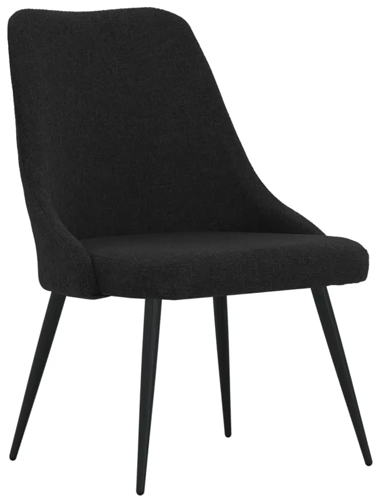 vidaXL Eetkamerstoelen 2 st stof zwart