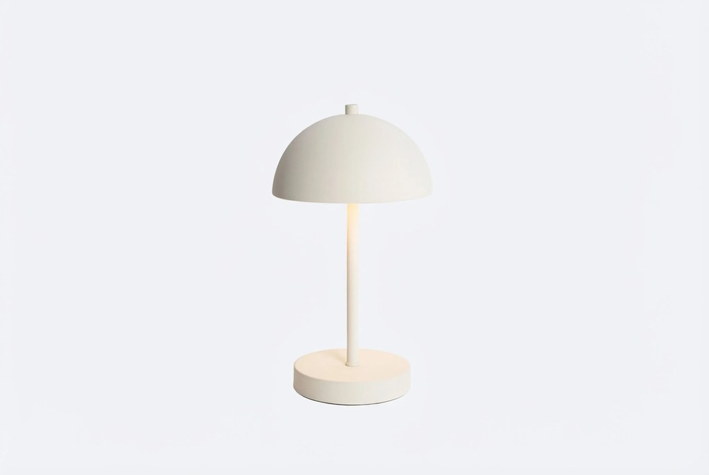Buiten Tafellamp Mushroom Wit Oplaadbaar -staps Dimbaar - Keira Kunststof /Staal Wit