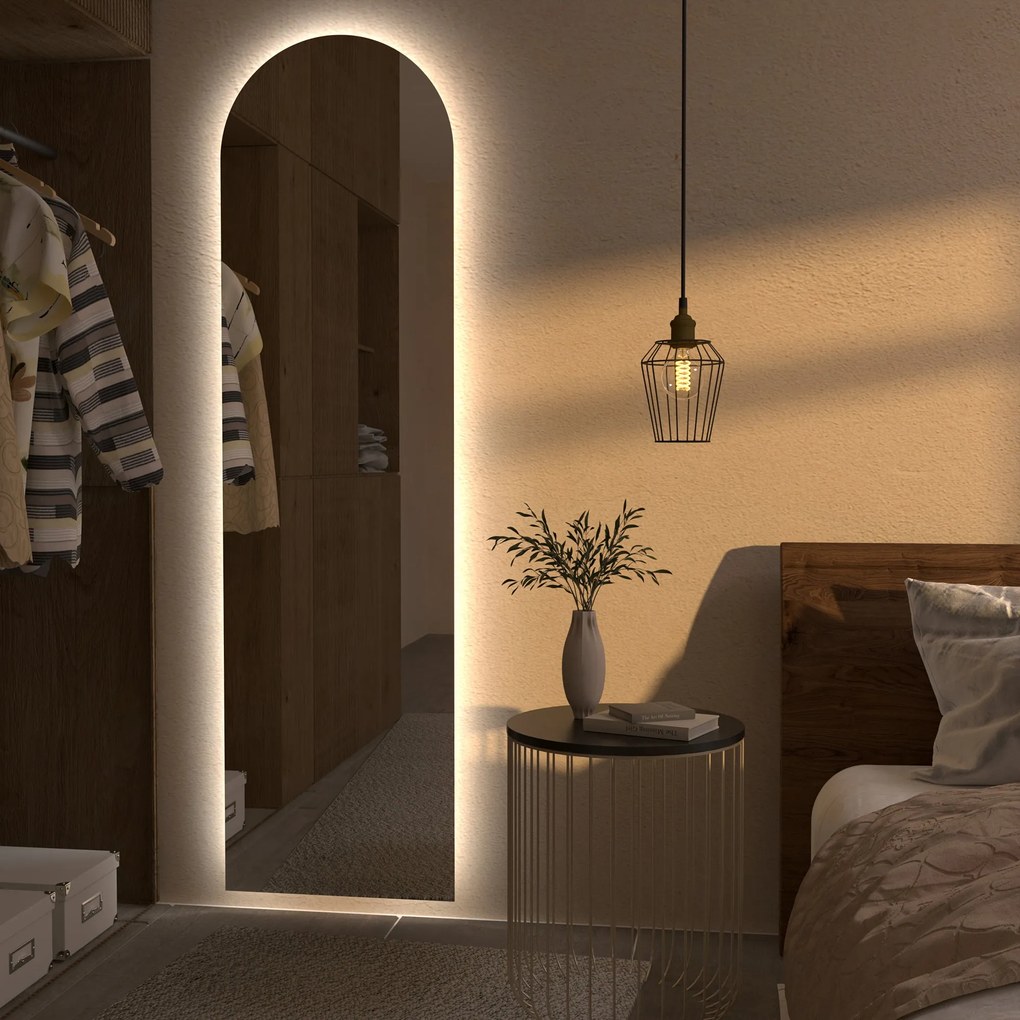 Boogspiegel met LED-verlichting G9