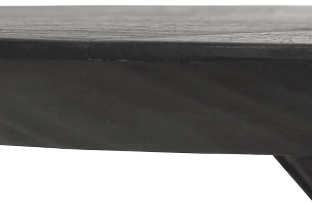 Ovale Eettafel Zwart Teakhout 280 Cm - 280 X 120cm.