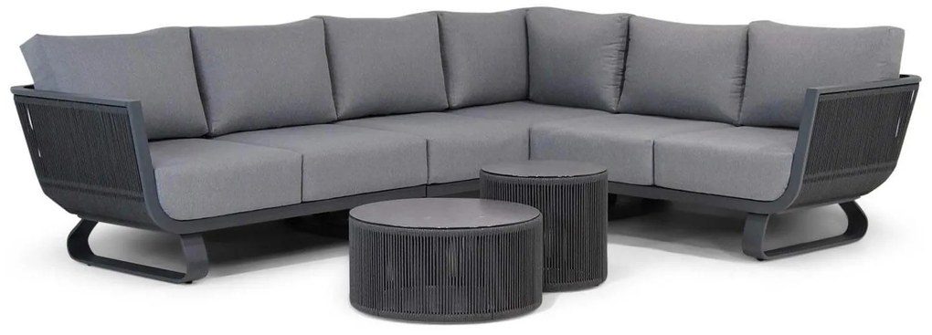 Hoek loungeset 6 personen Rope Grijs  Santika Furniture Santika Corniche