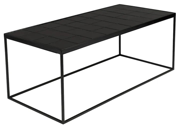 Zuiver Glazed Salontafel Met Keramische Tegels Zwart - 93 X 43cm.