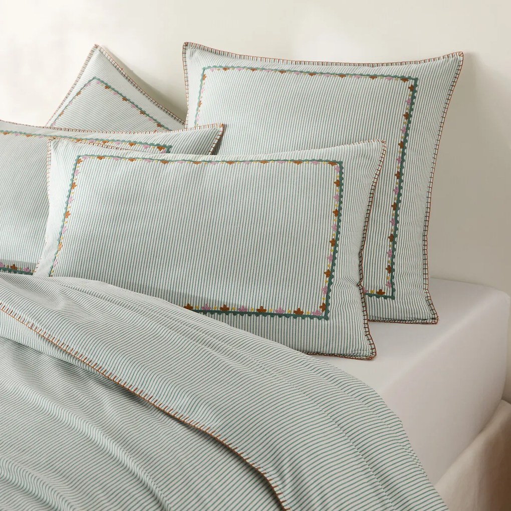 Kussensloop van gewassen katoen, Gillian