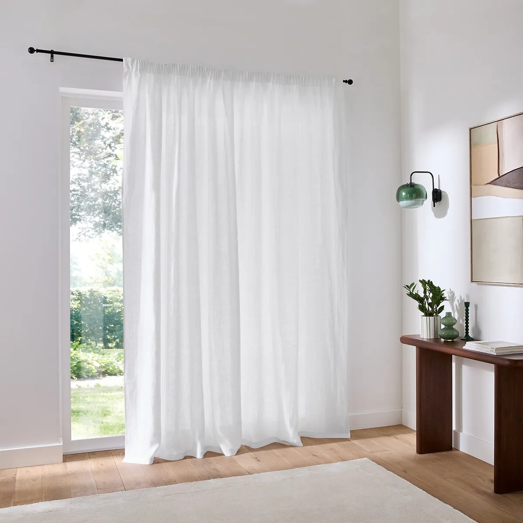 Linnen gordijn met grote breedte en plooien, Onega