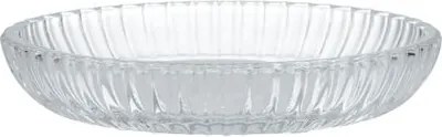 Zeepschaaltje, geribbeld glas, 14,5 cm x 3 cm