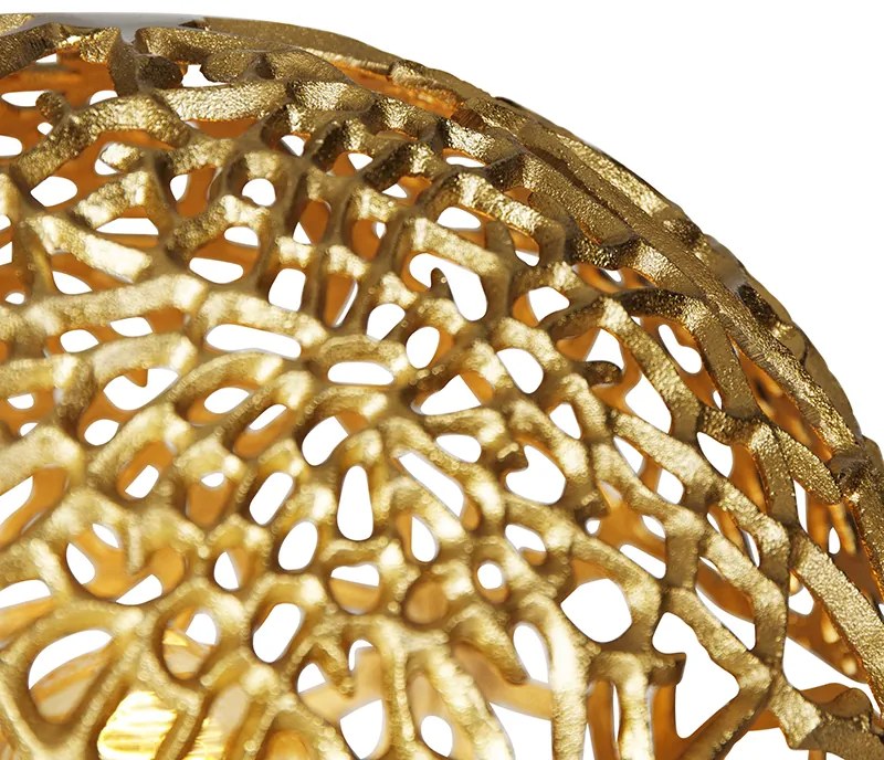 Art Deco vloerlamp tripod zwart met goud - Maro