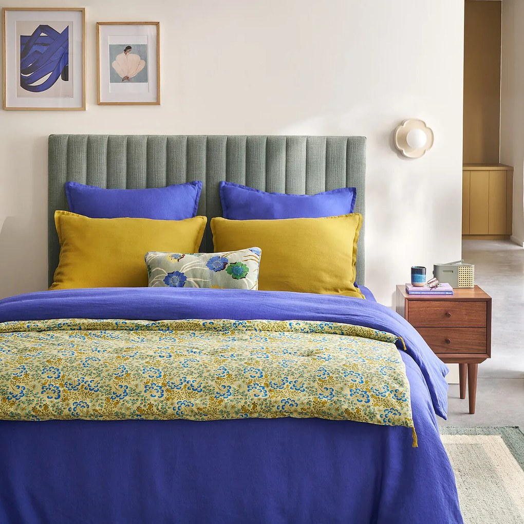 Hoofdbord in fluweel Jédéon