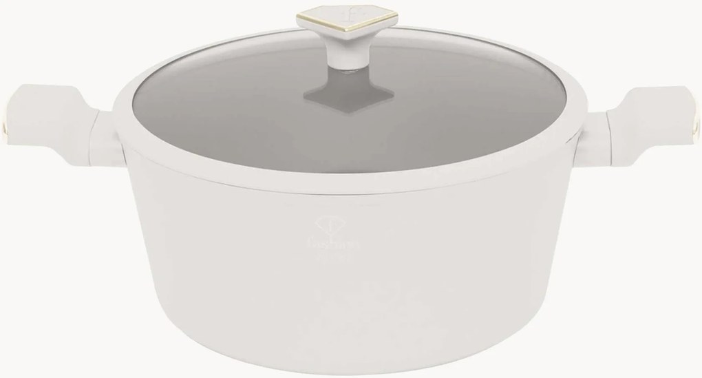 Braadpan Matte Cream-gold met deksel