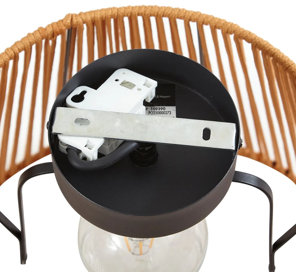 Japandi buiten plafondlamp met oranje touw IP54 - Jayla