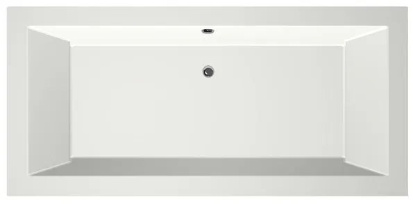 Xenz Society Duobad - 190x90x53 - afvoer Midden - acryl - wit mat 6854-03
