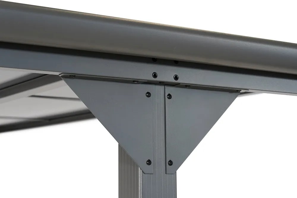 Aluminium carport Lombardy 3x5.8 Tuinpunt antraciet