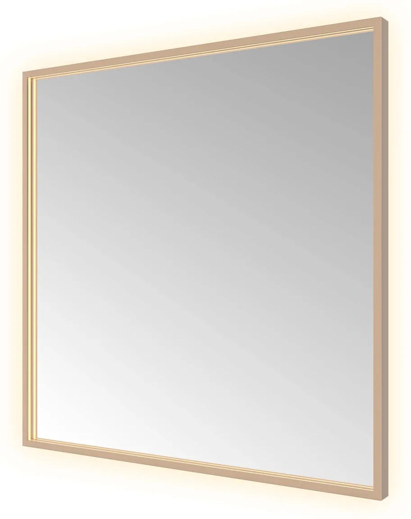 Hotbath &More Square rechthoekige spiegel 80x80cm geborsteld koper PVD