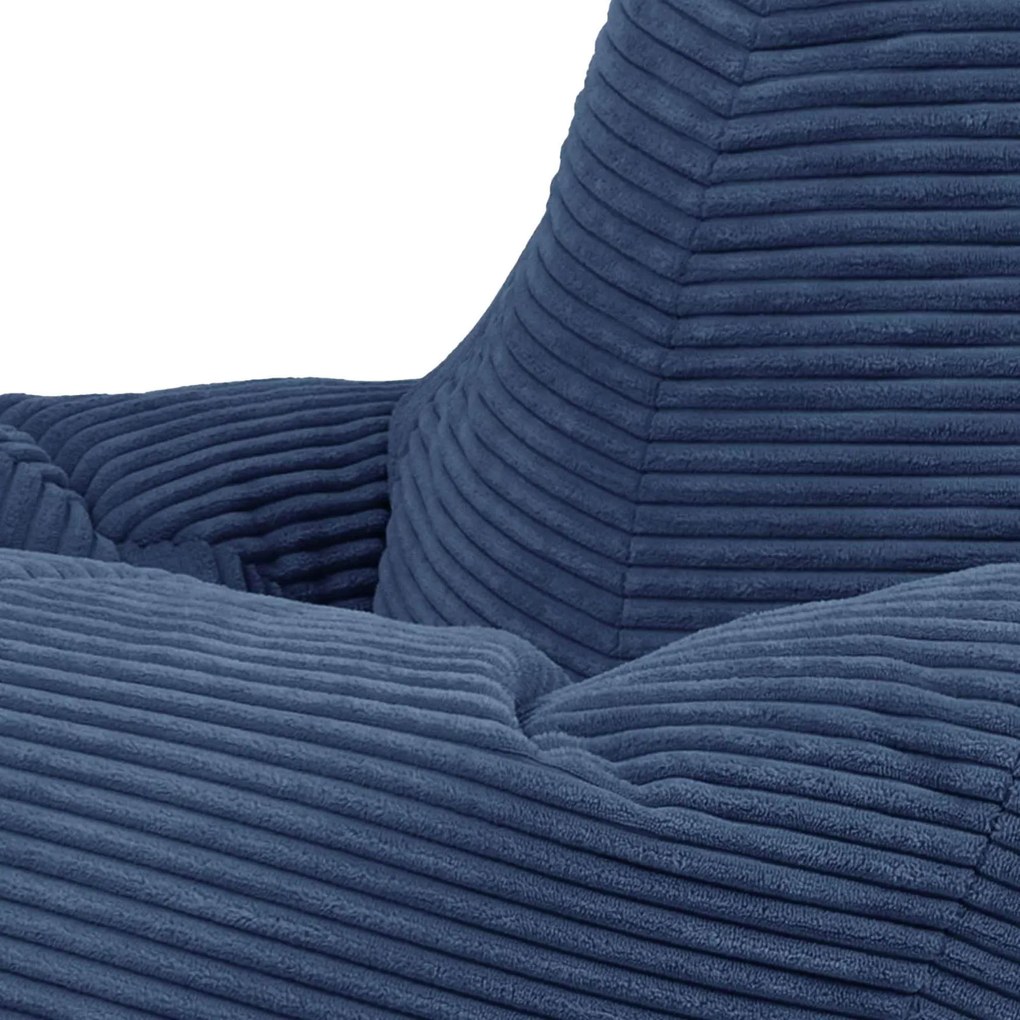 Cloudy Cord Zitzak Stoel - Denim Blauw