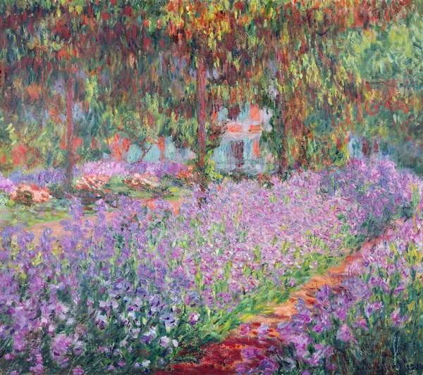 Claude Monet - Kunstdruk The Artist's Garden at Giverny, 1900, (40 x 35 cm)