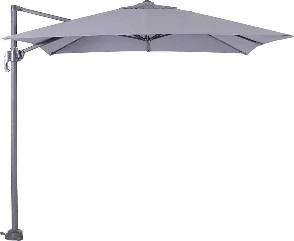 Garden Impressions Zweefparasol Hawaii S 250x250 - donker grijs - licht grijs
