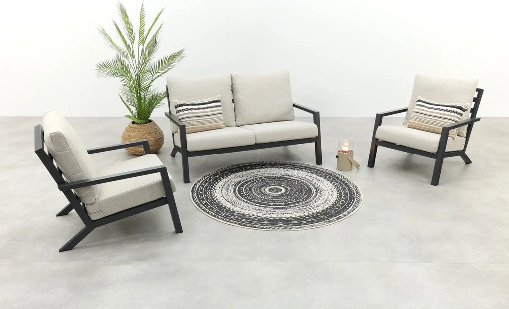 Boston stoel bank (2-zits) loungeset - 3-delig