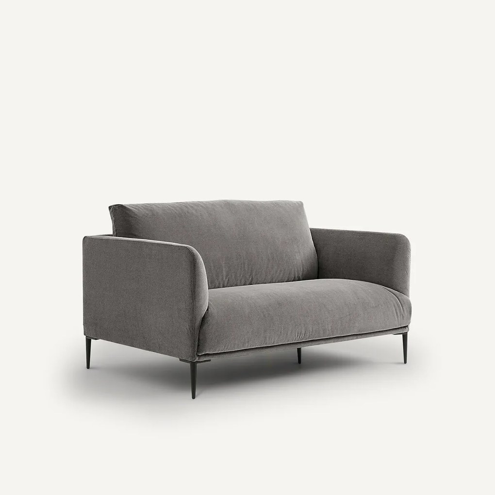 2-zitsbank in stonewashed fluweel, Oscar, ontwerp E. Gallina