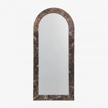 Natuurstenen Wandspiegel Alune 80 X 180 Cm & Bruin Marmer Emperador - Sklum