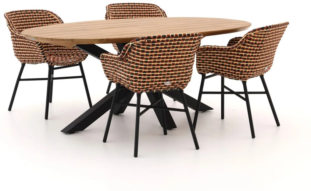 Diningset Hartman  | 4 personen | Tuinset teakhout | 5-delig | Kees Smit Tuinmeubelen