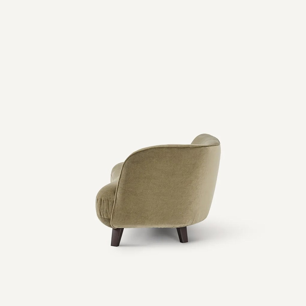 Dormeuse in linnen fluweel, Rosebury, ontwerp door Emmanuel Gallina