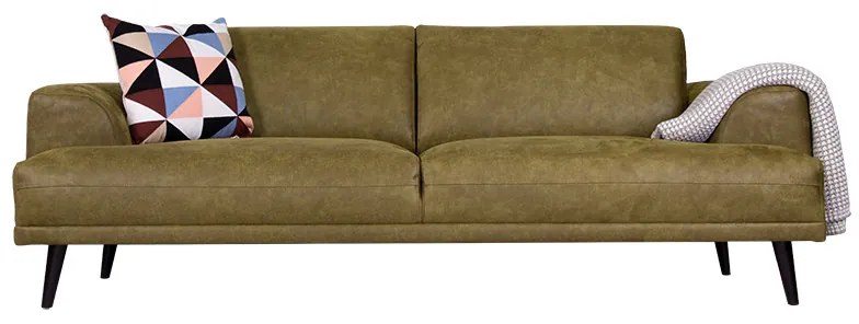 3-zits bank Lagos | leer Bull groen 59 | 2,34 mtr breed