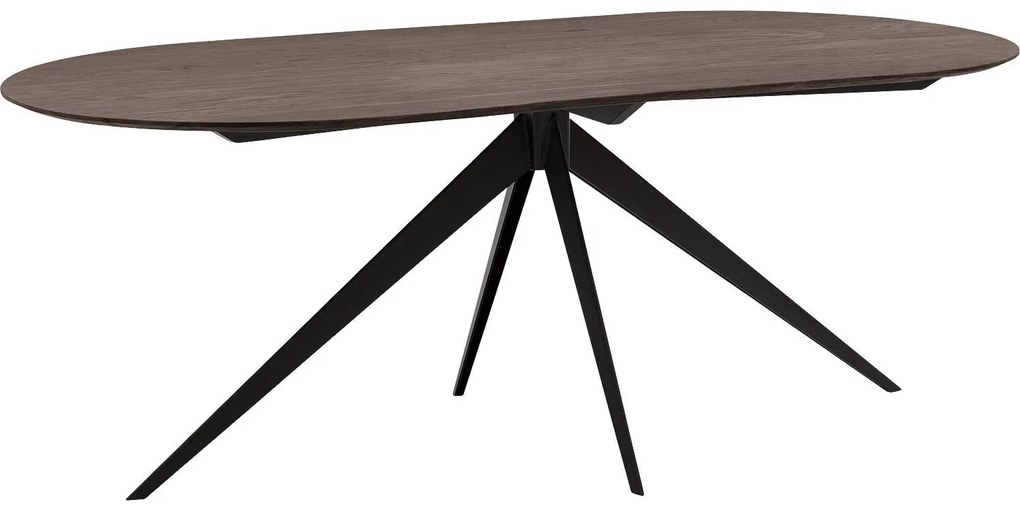 Goossens Excellent Eettafel Uniek, Semi rond 200 x 100 cm