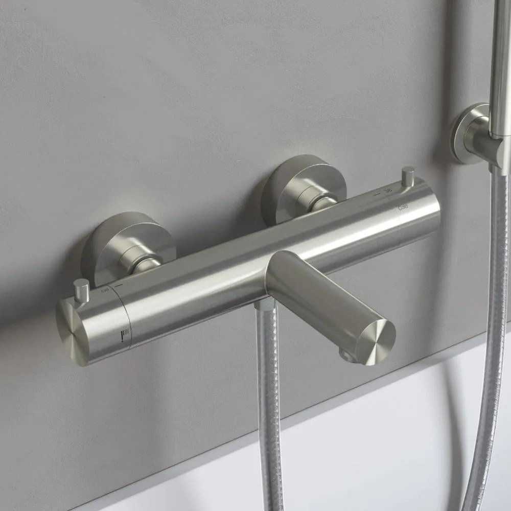 Hotbath Archie opbouw thermostatische badmengkraan geborsteld messing PVD