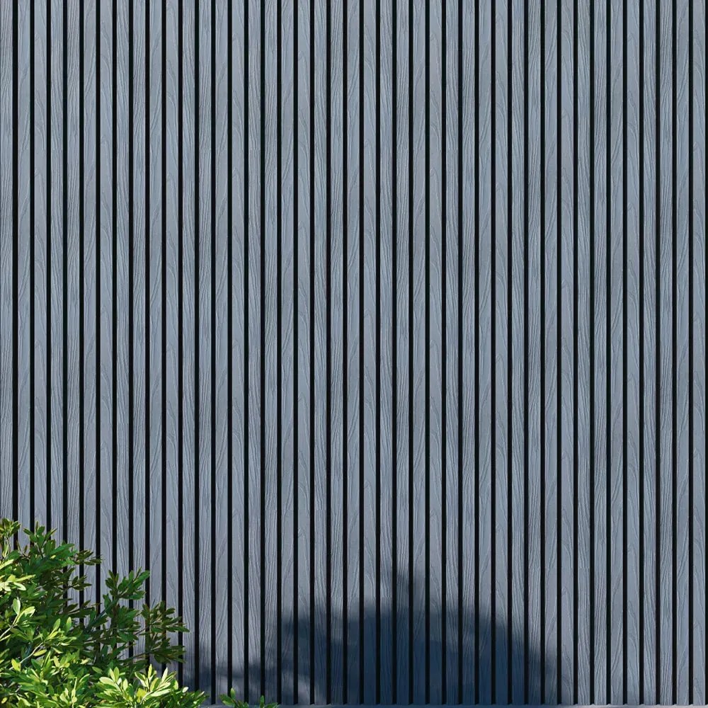 Buitenpanel Steengrijs 290cm | Gevelbekleding | Tuin | 3D Houtnerf