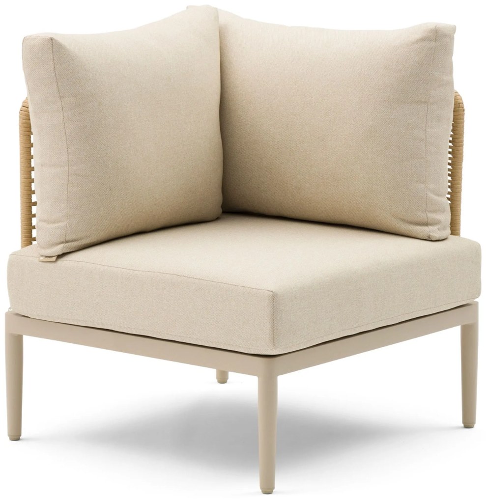 Hoek loungeset 5 personen Wicker/Aluminium/Aluminium/wicker Taupe Coco Ibiza