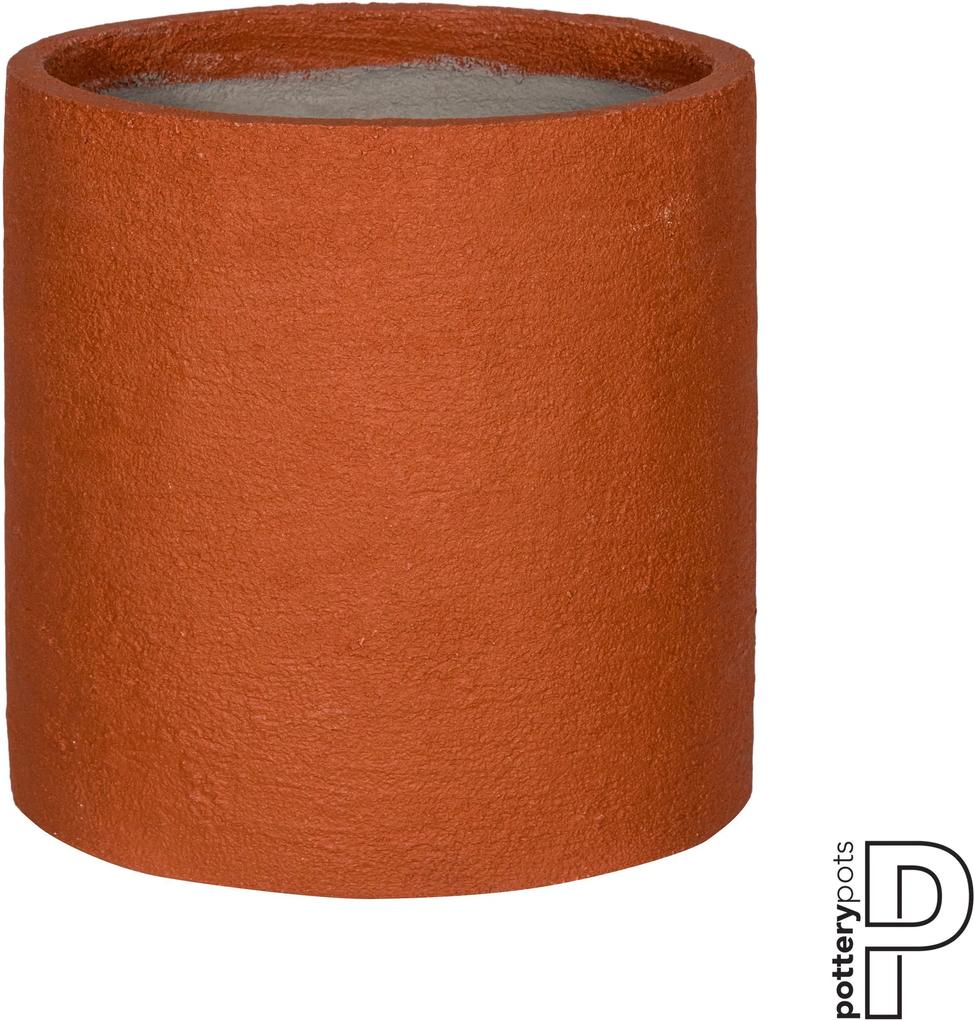 Pottery Pots | Bloempot Max hoogte 50 cm x diameter 50 donkerrood outdoor bloempotten fiberstone outdoor tuinaccessoires | NADUVI outlet