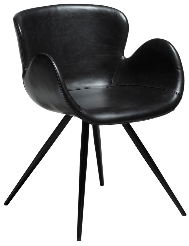 Dan-Form Gaia Design Stoel Zwart Kunstleer Met Armleuning