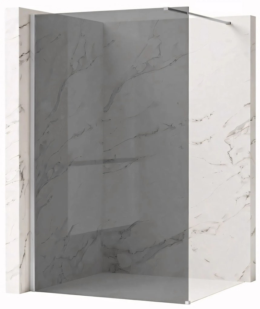 Walk-in douchewand Rea Flexi Grey / Chrome 80