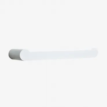 Wandhanddoekrek Met Stang ↔︎20cm Voor Badkamer In Rvs Alameda Wit - Sklum