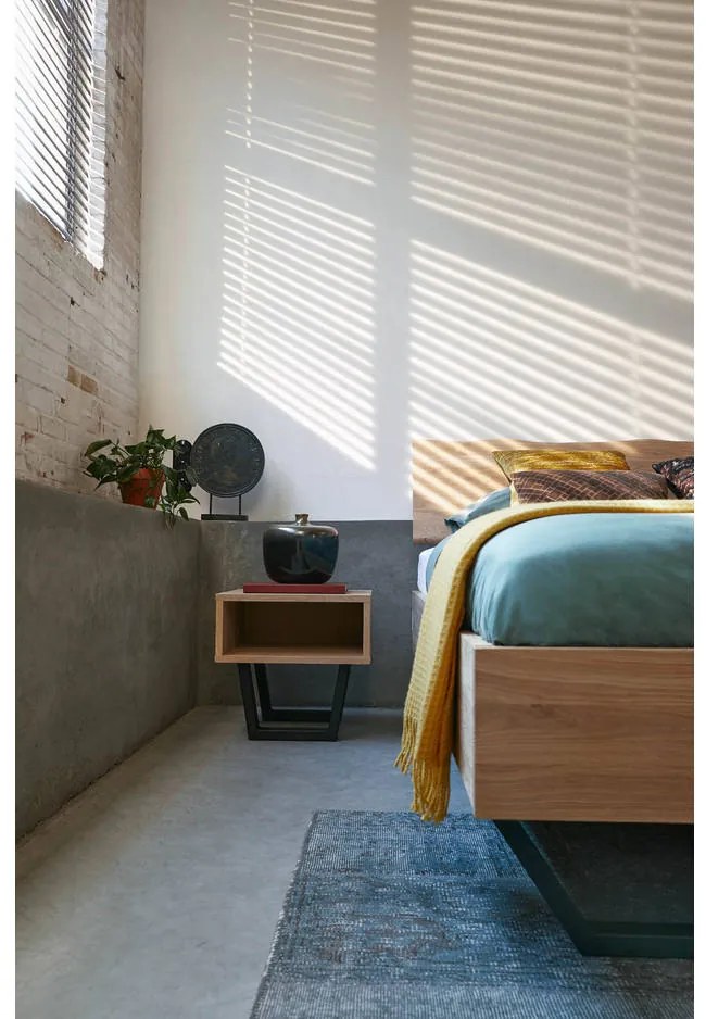 Goossens Bedframe Slade, Bedframe 140 x 200 cm hoofdbord organisch
