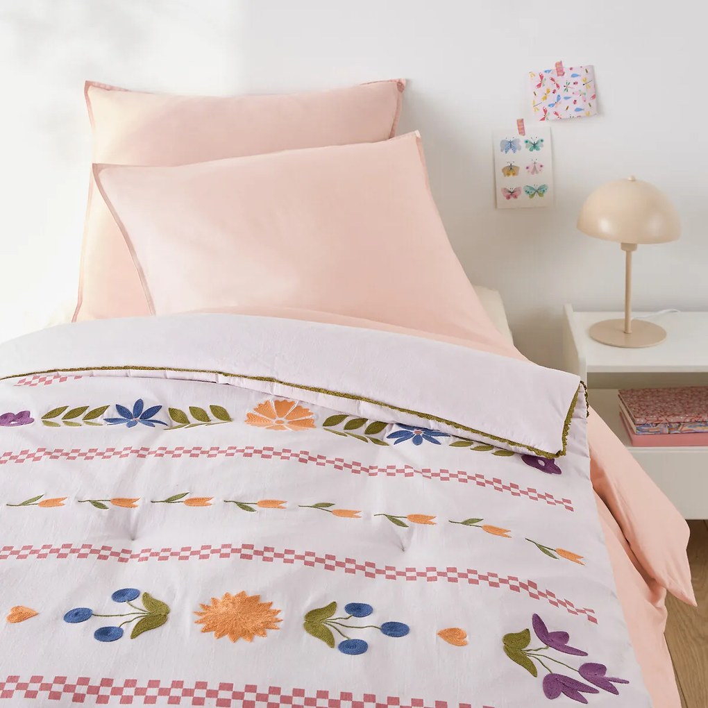 Gewatteerde kinderdekbed, met bloemmotief, Papilio