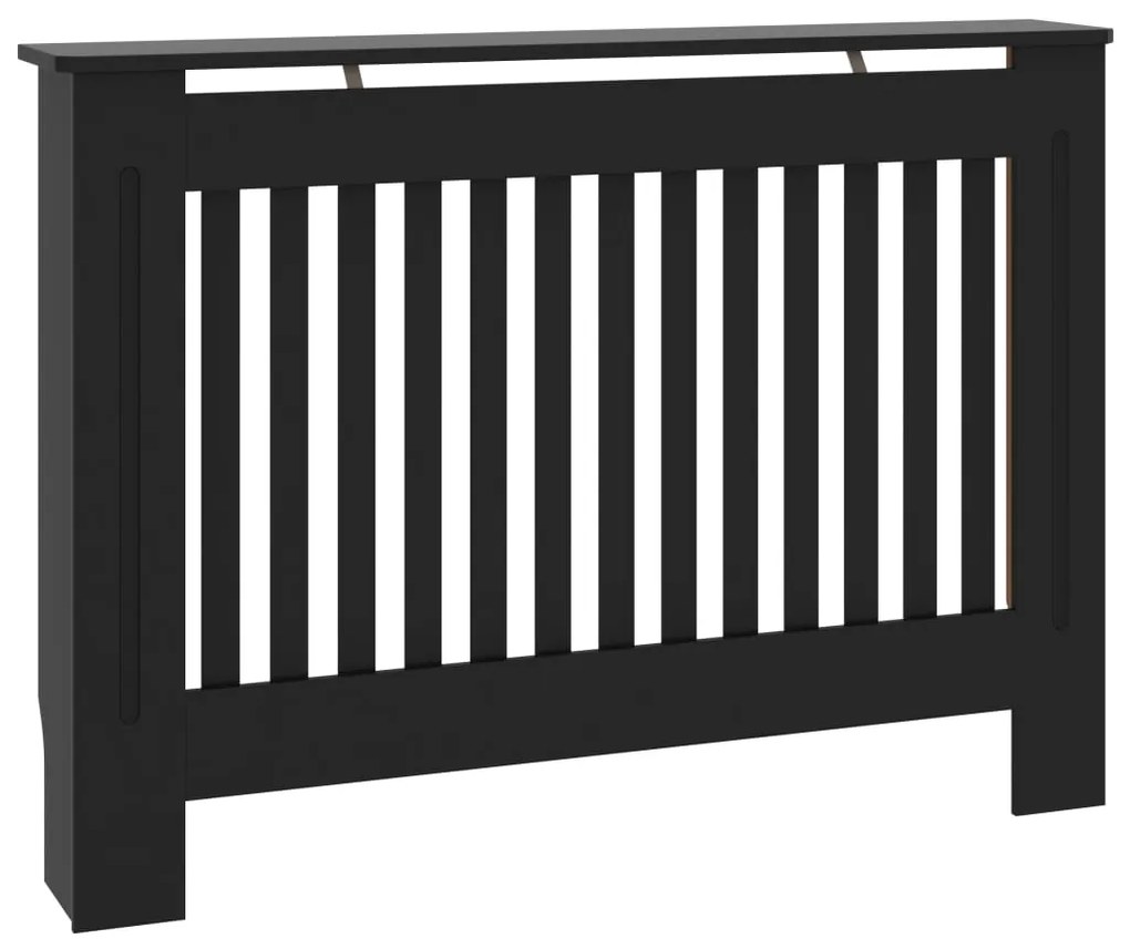 vidaXL Radiatorombouw 112x19x81 cm MDF zwart