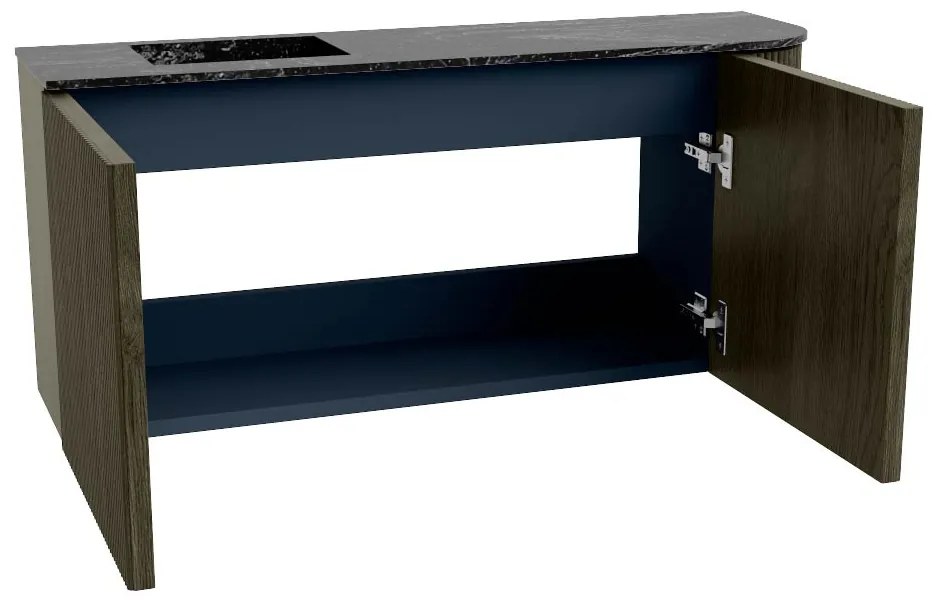 Mondiaz Joya DLux 90cm toiletmeubel ronding rechts shadow met wastafel faye links 1 kraangat lava