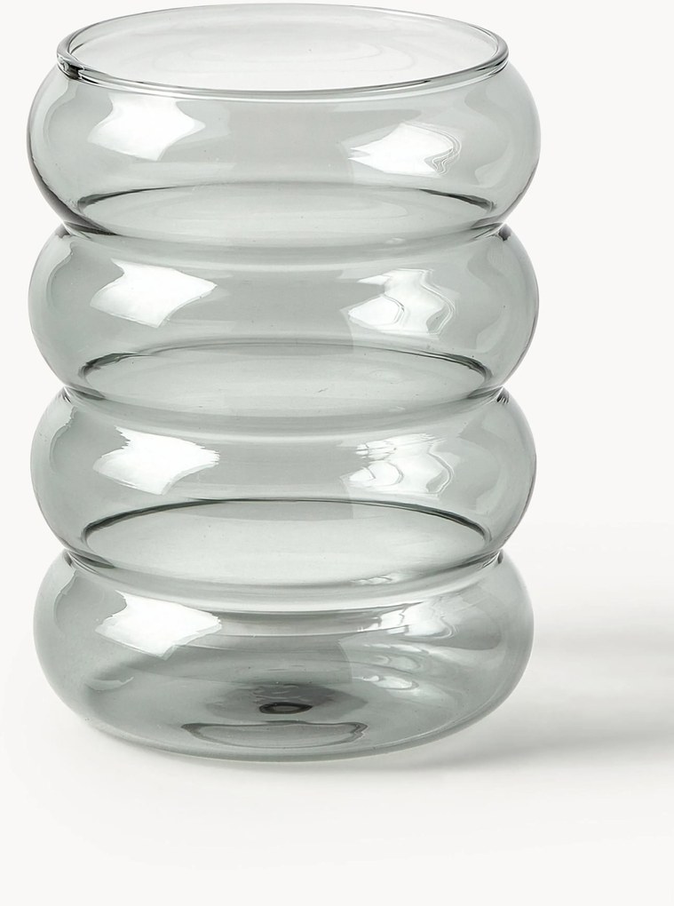 Mondgeblazen waterglazen Bubbly, 4-delig