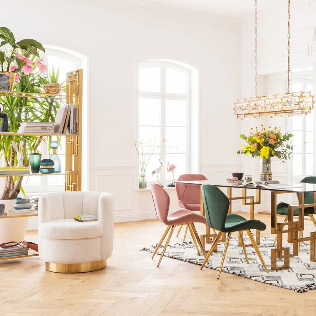 Kare Design Silhouette Fur Ronde Teddy Fauteuil Wit