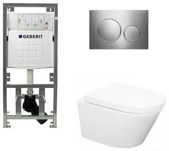 Wiesbaden Vesta toiletset Rimless 52cm inclusief UP320 toiletreservoir en softclose toiletzitting met bedieningsplaat sigma20 glans chroom 0701131/sw53742/sw65812/