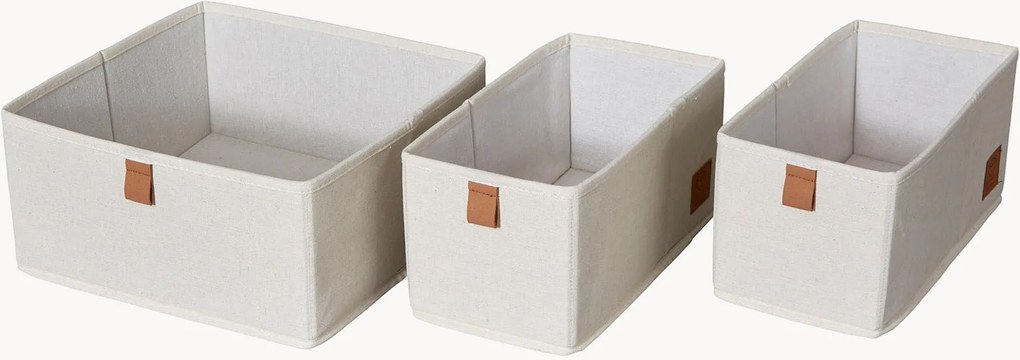 Opbergdozen Love It Store It van linnen, 3-delig