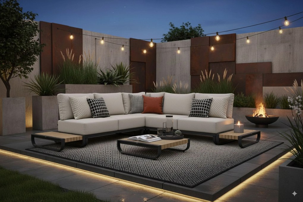 Hoek loungeset 5 personen Aluminium Grijs  Lifestyle Garden Furniture Venice