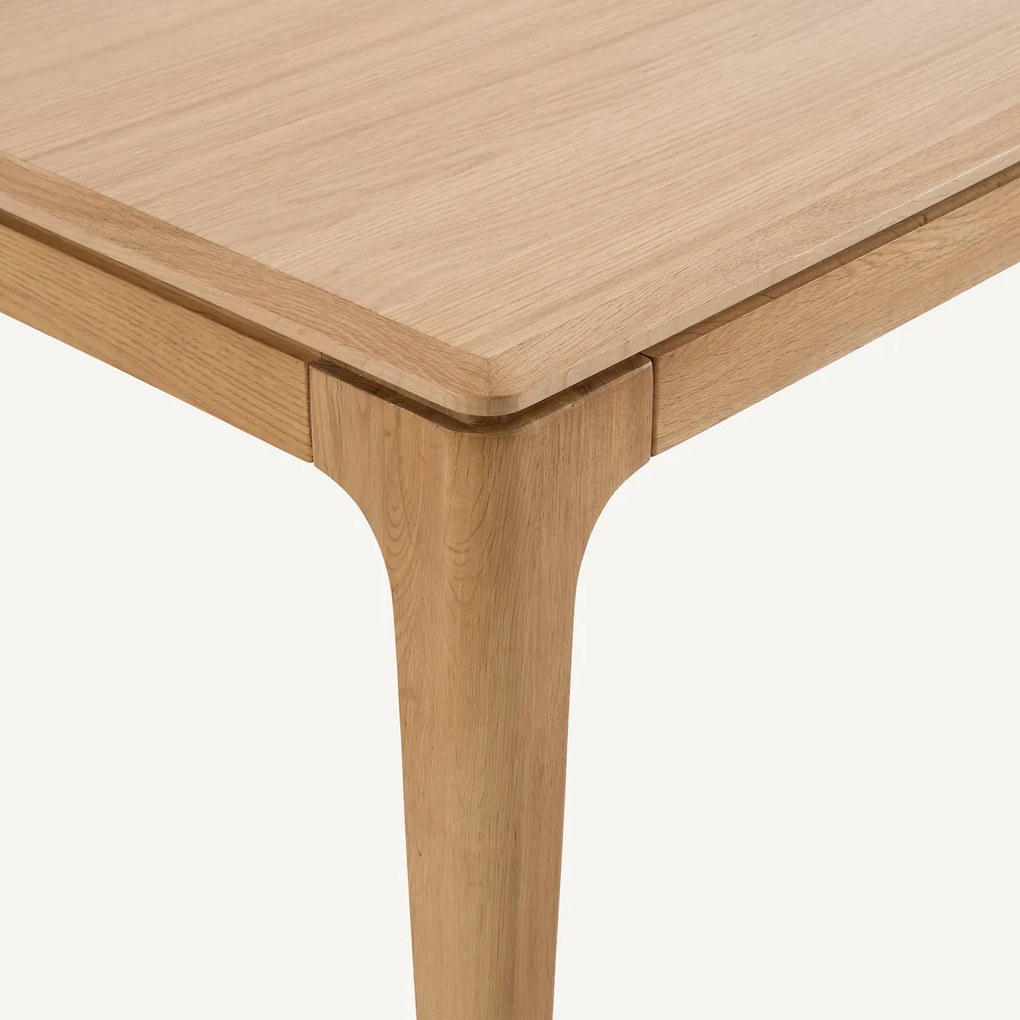 Tafel van massief eiken en eikenfineer, 8 couverts, SANARA