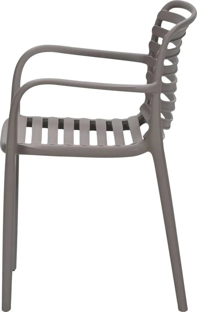 Garden Impressions Mees tuinstoel taupe - 2 stuks