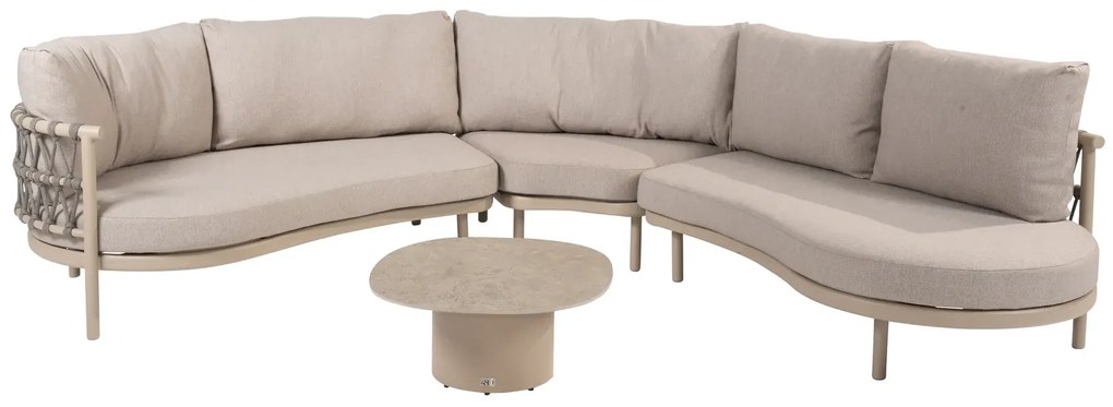Taste by 4 Seasons Piacenza hoekbank latte SALE Loungebank beige weerbestendig