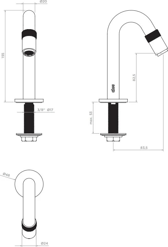 Clou Freddo 9 fonteinkraan RVS geborsteld
