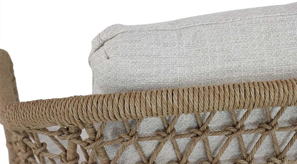 Tuinset 6 personen 240 cm Aluminium/wicker Taupe Coco Bali/Boston